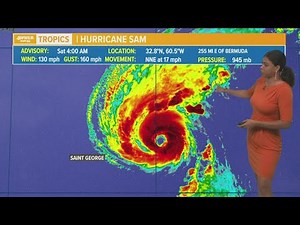 Saturday AM update: here's a look at Hurricane Sam, TS Victor