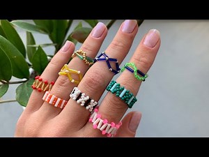 5 Ring Designs with Bugle Beads: Easy Tutorial for Beginners 🌟