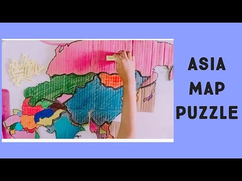 Asia map puzzle |The Continent puzzle | Geography Activity |Countries of Asia