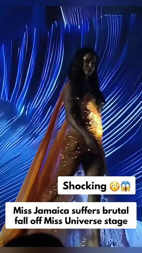 In an unfortunate incident at the ongoing Miss Universe 2025 in Thailand, Miss Jamaica Gabrielle Henry, suffered a brutal fall from the stage, she was taken to the hospital on a stretcher #MissUniverse #MissUniverse2025 #MissJamaica #GabrielleHenry #OMG #viralvideo #thailand | IWMBuzz