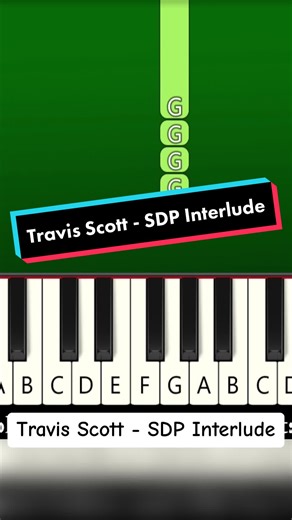 Learn to Play SDP Interlude by Travis Scott on Piano