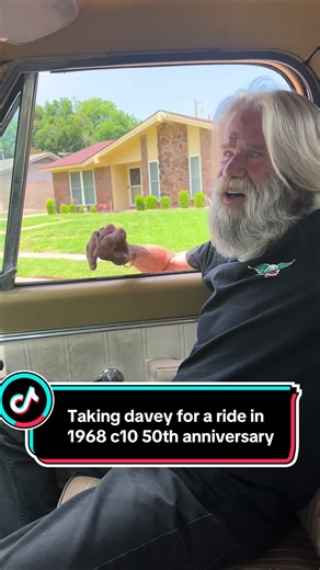 Taking Davey for a ride in the 1968 c10 50th anniversary #daveyandi #fyp #funnyvideos #c10trucks