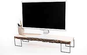 Desk Monitor Stand Laptop Riser Computer Monitor Shelf Laptop Stand for Desk Screen Riser Laptop Holder Work Desk Laptop Table Wood Stands