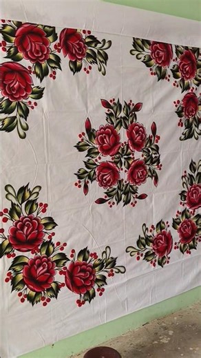 Paint wali Chaddar/Bedsheet Painting Handmade/Handmade Painting New Design #embroidery#bedsheetpaint