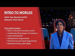 Intro to World Schools Debate w/ Arik Karim