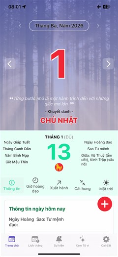 Lịch Việt Nam 2026 - Xem Ngày Tốt Xấu Dễ Dàng