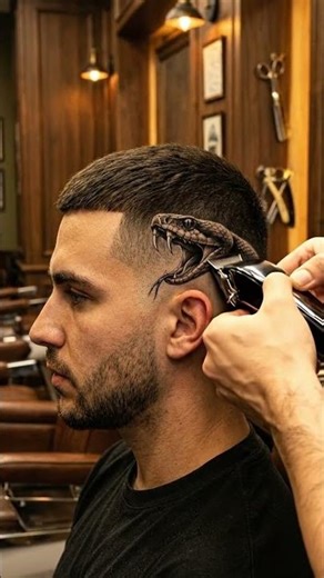 The Snake Hair masterpiece Viral Barber Art Transformation #hairmaster #hairstyle