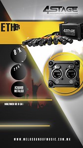 3K views · 28 reactions | #NUEVOS Multired de 4 y 8 canales. #ETHERNET Este cable XLR multired te permite conectar hasta 4 y 8 dispositivos XLR de 3 pines, conecta iluminación profesional, micrófonos, altavoces, consolas de iluminación, mezcladoras de audio, etc. y otras señales de audio a un puerto Ethernet (Cat 5, 5E, 6 o 6a). | Melo Sound of Music | Facebook