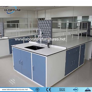 [Hot Item] Steel Central Laboratory Furniture with Reagent Shelf and Accessories Jh-SL065