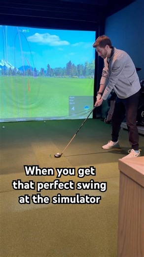 That Perfect Swing Feeling at the Simulator #golf #golfer