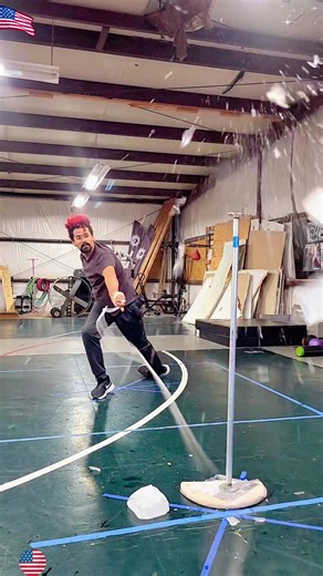 A meteor hammer is a very old but very simple Chinese weapon that consists of a metal weight , a length of rope that can vary from 4-18ft, and a flag that both helps the u #martialarts #kungfu #ropedart #fyp #usa