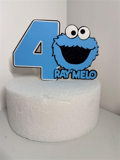 Cookie Monster / Elmo Personalized Cake Topper - Etsy