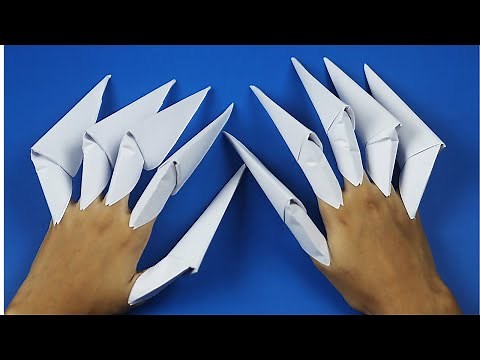 Origami Paper Claws For Halloween | Halloween Costumes | How To Make Paper Claws | Halloween Crafts