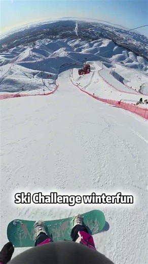 Ski Challenge Failed 😅⛷️ #skiing #snow #funnymoment #wintersports