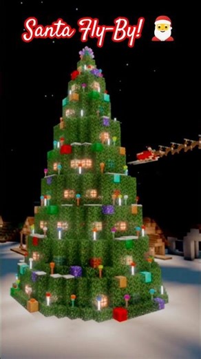 GIANT Minecraft Christmas Tree! 🎄 + Flying Santa Sleigh 🎅