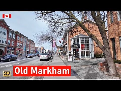 MARKHAM Village Walking Tour 4K - Main Street Walk | Canada Travel vlog