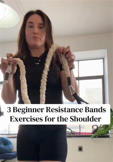 3 beginner shoulder exercises using my favorite resistance bands by Volare. These are called “Can’t Resist These Bands.” They are truly the nicest exercise bands I’ve ever seen with the cloth cover. These come with handles, cuffs for leg exercises and an attachment to go over the door for pull downs. Resistance bands are probably the most affordable thing to do at home in terms of resistance training. #shoulderexercises #resistancebands @Volare Fitness
