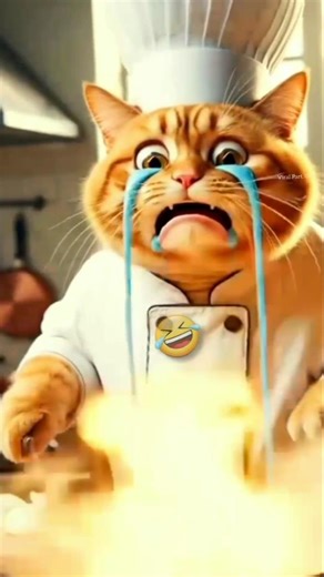 What This Cat Chef Did While Cooking! 😼🤣🔥 #shorts