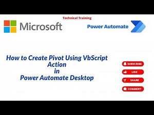 How To Create A Pivot Using VbScript Action In Power Automate Desktop