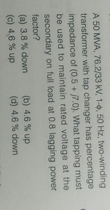 A 50 MVA, 76.2/33 kV, 1-φ, 50 Hz, two-winding transformer with ... | Filo
