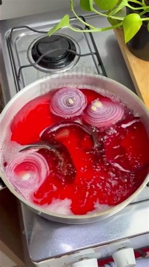 beet and red onion peels