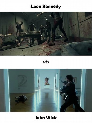 John Wick vs Leon Kennedy (Who's Better?) #shorts #battle