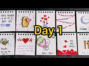 10 Cute DIY Paper Cards | Handmade Love & Friendship Card Ideas | Day 1