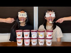 Blindfolded Haagen Daz Ice Cream Taste Test! | Janet and Kate