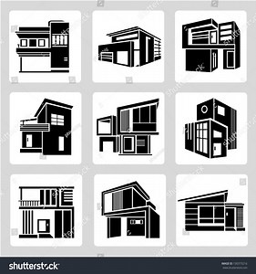 Building Set Architecture Real Estate Building Stock Vector (Royalty Free) 130373216 | Shutterstock