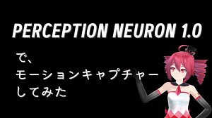 PERCEPTION NEURON 1.0使ってみた