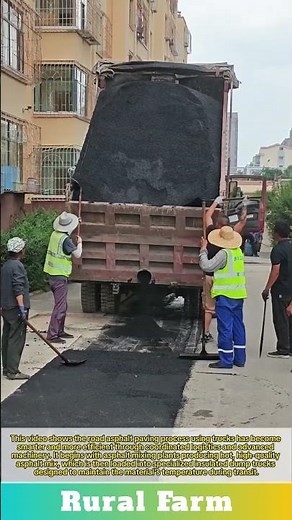 Road asphalt paving process using trucks: smart and more efficiently