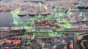 Featuring an aerial view of a bustling containers terminal, this video offers a unique perspective on the complex world of shipping and transportation