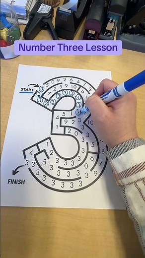 Check out our number three maze from our large group lesson! First, we learned that 3 is made of two