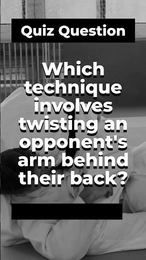 Which technique involves twisting an opponent's arm behind their back?