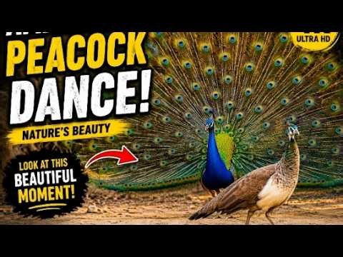 Beautiful Peacock Dancing in Nature | Amazing Bird Dance 🦚