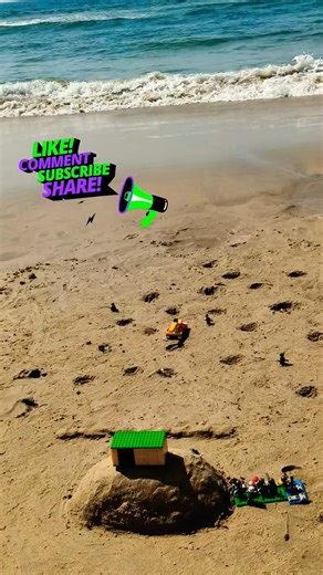 Lego WW2 D-Day on real sand 😦😧😮🇩🇪🪖🔥☠️ #lego #ww2rebuilder #ninjago #legomilitary #legoninjago