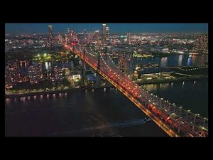 4K HD 59th Street Bridge Ed Koch Queensboro Bridge Manhattan New York Skyline and Roosevelt Island