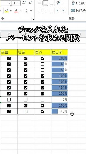 Excelでチェックボックス表を作成 #Short #時短 #excel