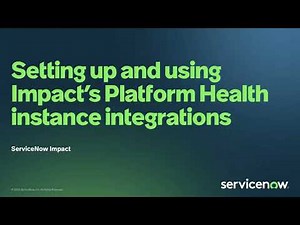 Setting Up and Using Impact's Platform Health Instance Integrations