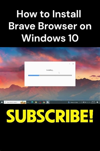 How to Install Brave Browser on Windows 10 #shorts