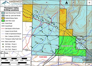 Ameriwest Lithium Provides Update on Thompson Valley Lithium Project, AZ