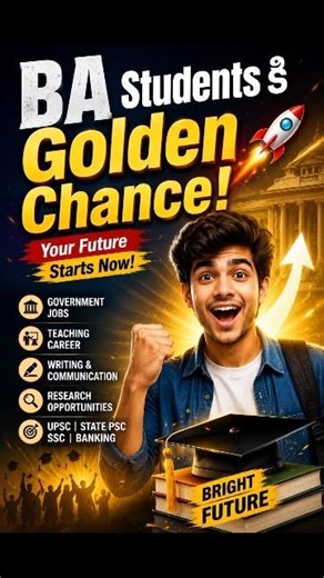 BA Future Scope Enti? 🔥 Government Jobs & Career Options😱|#ba #badegree #govtjobs #teaching #shorts