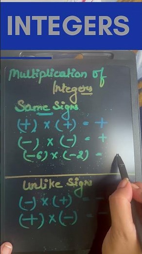 Integers - Multiplication of Integers - Multiplication Rules - How to multiply Integers - Maths