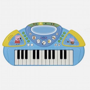 Peppa Pig Blue and Yellow Keyboard Toy NIB sings theme song and plays