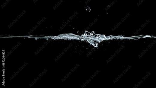 Super slow motion water splashes with air bubbles . Filmed on a high-speed camera at 1000 fps. High quality FullHD footage
