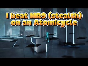 Warframe STEALTH MR9 on an Atomicycle