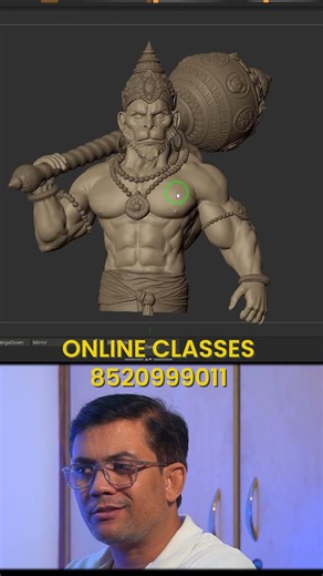 Adding Key Light and Rim Light in ZBrush #reinsacademy #vishalrein