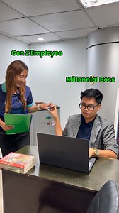 Millennial Boss Vs GenZ Employee😂 #GenZvsMillennials #workhumor #WeAreTagum | City Public Employment Services and Capability Development Office - Tagum
