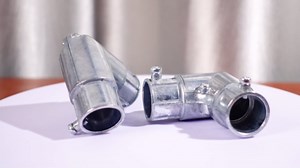 Gisafai 10 Pcs EMT Conduit Fittings Inside Corner Pull Elbow, EMT 90 Degree Metal Conduit Capped Corner Coupling, Combo Head Set Screw, Zinc Die Cast, Silver (3/4 Inch)