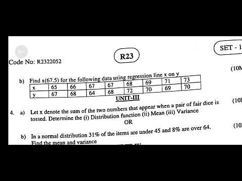 Probability & statistics - 2nd btech 2nd sem regular set 1 - jntuk r23 - cse ,Aiml , it